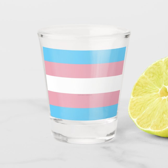Copo De Shot A visibilidade da bandeira do orgulho transgênero  (Frente)