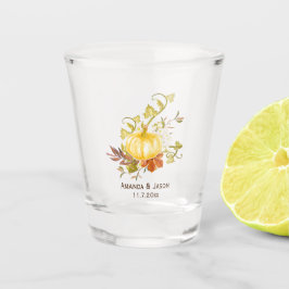 Copo De Shot Abóbora de Outono e Folha de Casamento