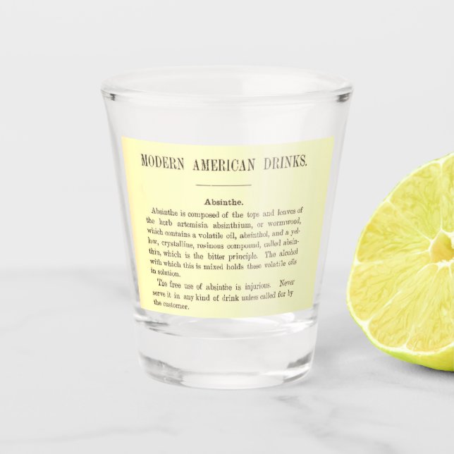 Copo De Shot Absinthe descrição da bebida álcool antigo (Frente)