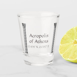 Copo De Shot Acrópole de Atenas Latitude Longitude