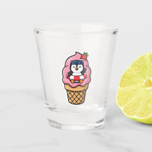 Copo De Shot Adorável Pinguim Kawaii Cone de Sorvete Verão BSti