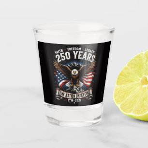 Copo De Shot Águia de 250 Anos Uma Nação Sob Deus