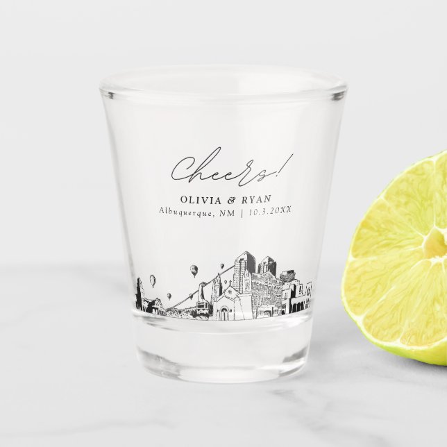 Copo De Shot Albuquerque Wedding Favorece Chefias Personalizada (Frente)