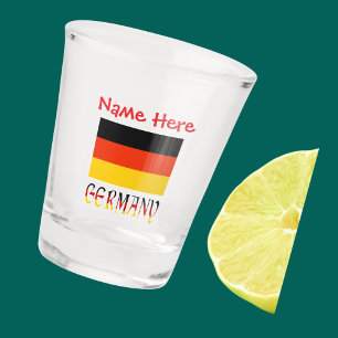 Copo De Shot Alemanha Bandeira Alemã Vermelha Personalizada