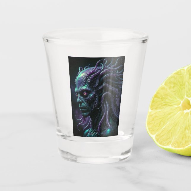 Copo De Shot Alienígena de vidro quente (Frente)