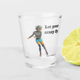 Copo De Shot Alienígena Roller Skater Fantasy Art Shot Glass