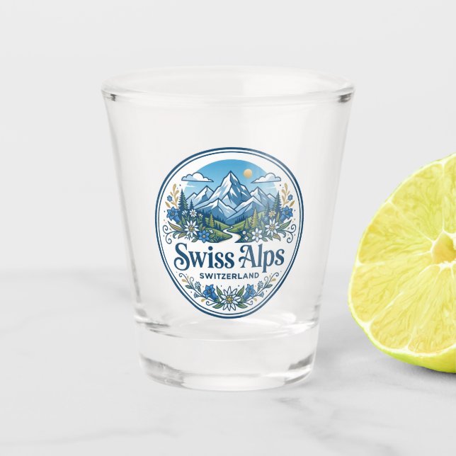 Copo De Shot Alpes Suíços Suíça (Frente)