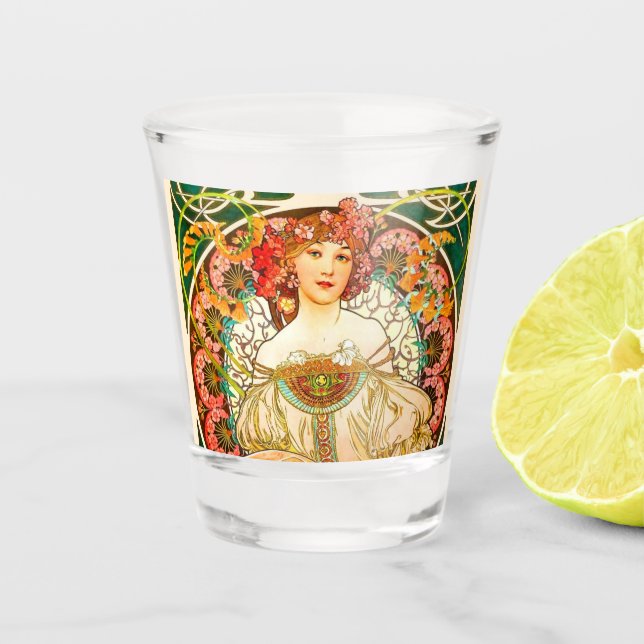 Copo De Shot Alphonse Mucha Art Nouveau Daydre (Frente)