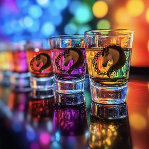 Copo De Shot Amarelo Celta Marrom