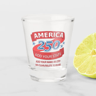 Copo De Shot America 250 Add State Independence Day Keepsake