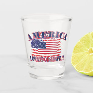 Copo De Shot América Ame ou Deixe-a
