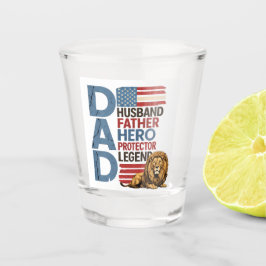 Copo De Shot American flag Dad Lion Patriotic Shot glass