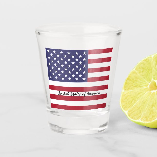 Copo De Shot American Flag & United States - USA party /sport (Frente)