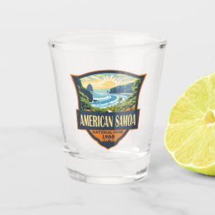 Copo De Shot American Samoa National Park Illustration Retro