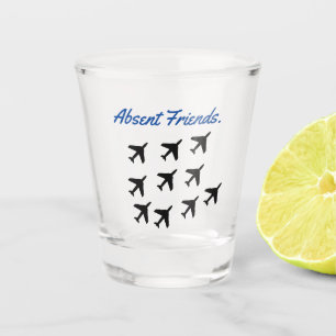 Copo De Shot Amigos Ausentes - Vidro De Atirada