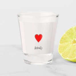 Copo De Shot Amor Coração com Texto Engraçado