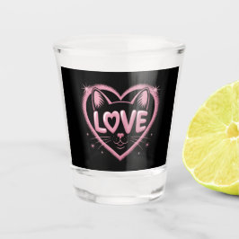 Copo De Shot Amor de Gato Brilhante