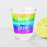 Amor é Orgulho gay Monograma Rainbow Watercolor