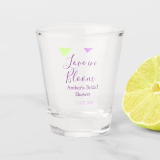 Copo De Shot Amor em flor coração colorido chá de noiva nome da