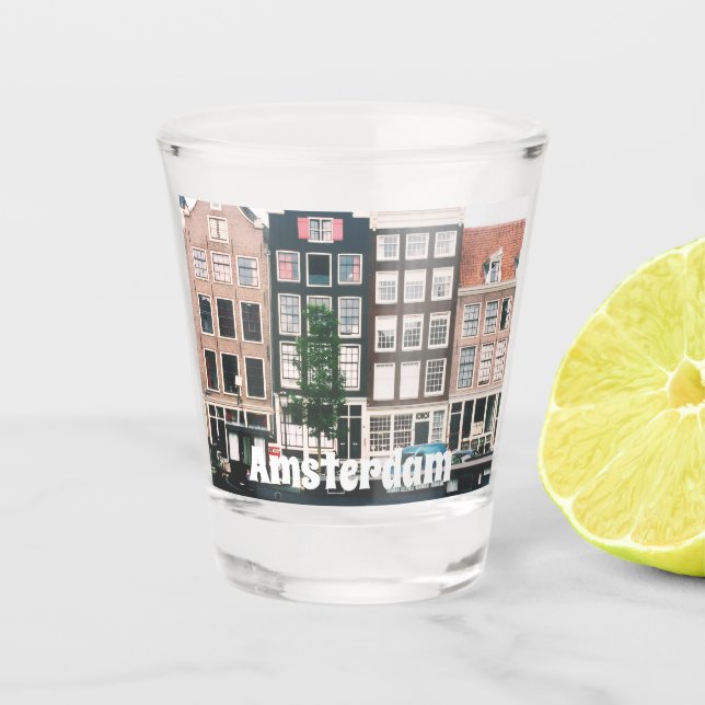 Copo De Shot Amsterdã Lembrança de Viagem (Frente)