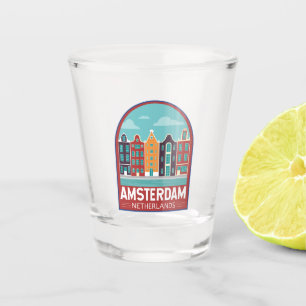 Copo De Shot Amsterdam Netherlands Viagem Art Vintage