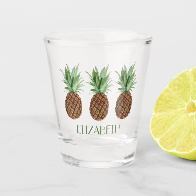 Copo De Shot Ananás Tropical de pré-disquete personalizado (Frente)