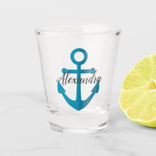 Copo De Shot Âncora azul (Frente)