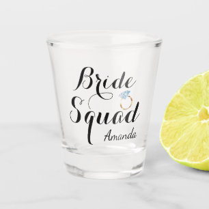 Copo De Shot Anel de Diamante com Nome Personalizado da Equipe