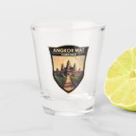 Copo De Shot Angkor Wat Cambodia Viagem Art Vintage<br><div class="desc">Trabalho de arte de vetor Angkor Wat. Angkor Wat é um templo complexo no Camboja que é considerado a maior estrutura religiosa do mundo pelos Guinness World Records. Está localizada na antiga capital Khmer de Angkor,  no Camboja norte.</div>