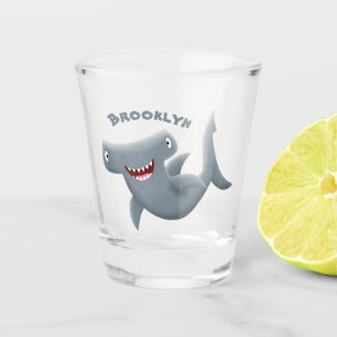 Copo De Shot Animação engraçada de tubarão Hammerhead