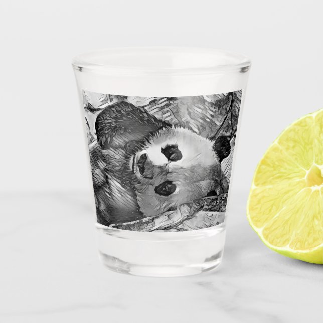 Copo De Shot AnimalArtBW_Panda_002 (Frente)