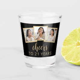 Copo De Shot aniversário de 21 anos 3 Foto de torcida de script