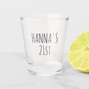 Copo De Shot Aniversário de 21 anos de Nome Personalizado