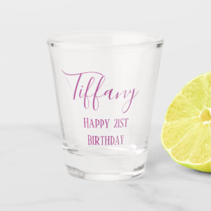 Copo De Shot Aniversário de 21 anos roxo