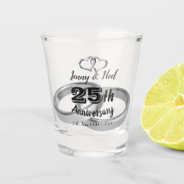 Copo De Shot Aniversário de 25 anos Personalizado
