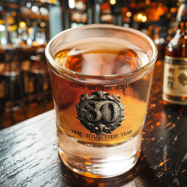 Copo De Shot Aniversário de 30 anos de Bronze Elegante