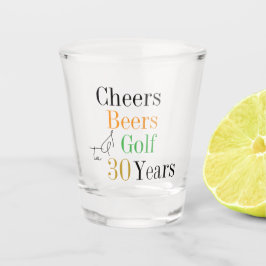 Copo De Shot aniversário de 30 anos Golf Cheers Party