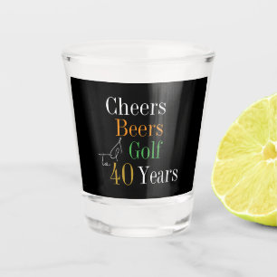 Copo De Shot aniversário de 40 anos anima cervejas golfe festa 