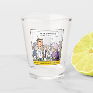 Copo De Shot aniversário de 40 anos De Vidro Punny