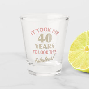 Copo De Shot Aniversário de 40 anos fabuloso
