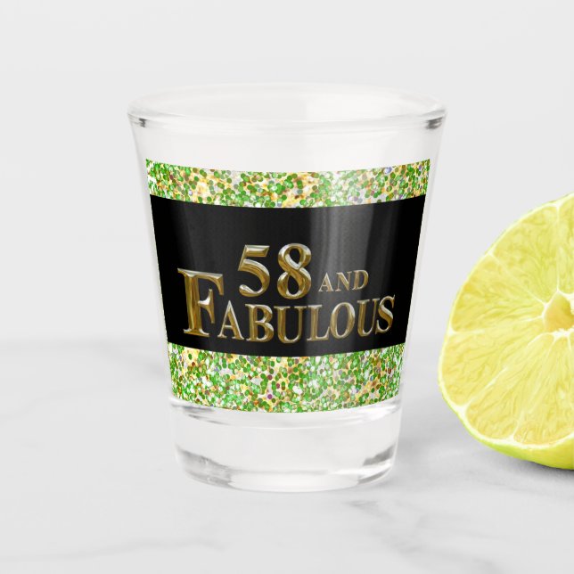 Copo De Shot Aniversário de 58 anos (Frente)
