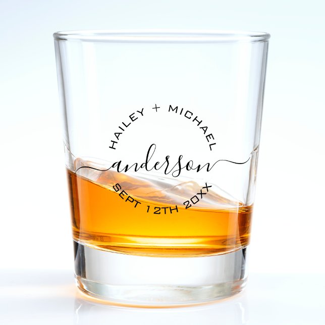 Copo De Shot Aniversário de casamento do novo Casal (newlywed couple wedding anniversary shot glass)