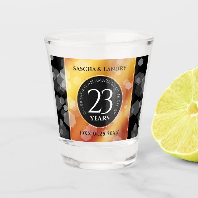 Copo De Shot Aniversário de Casamento Imperial Topaz (Frente)