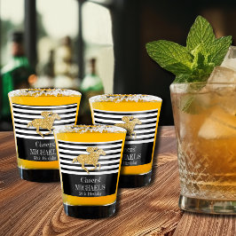 Copo De Shot Aniversário do Dourado Cavalo de Corrida Negro Str