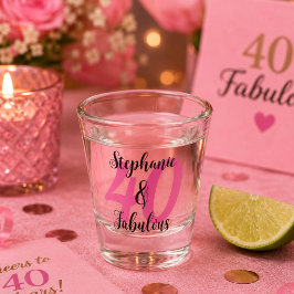 Copo De Shot Aniversário Personalizado 40 & Fabuloso 