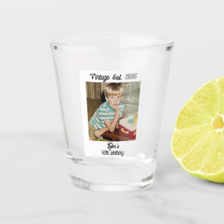 Copo De Shot Aniversário Personalizado com Foto Antiga