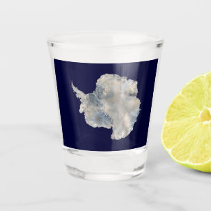 Copo De Shot Antártica (Imagem Azul Marble da NASA)