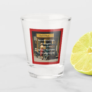 Copo De Shot Antes de Bonnie e Clyde Texas ter Rebecca & Otis