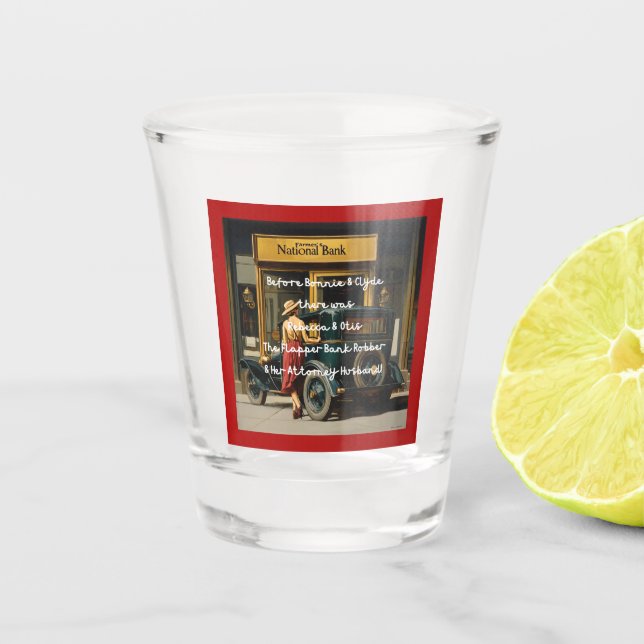 Copo De Shot Antes de Bonnie e Clyde Texas ter Rebecca & Otis (Frente)