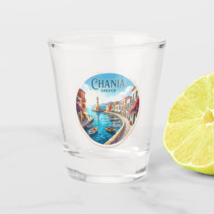 Copo De Shot Antigo Porto Veneziano de Chania Grécia